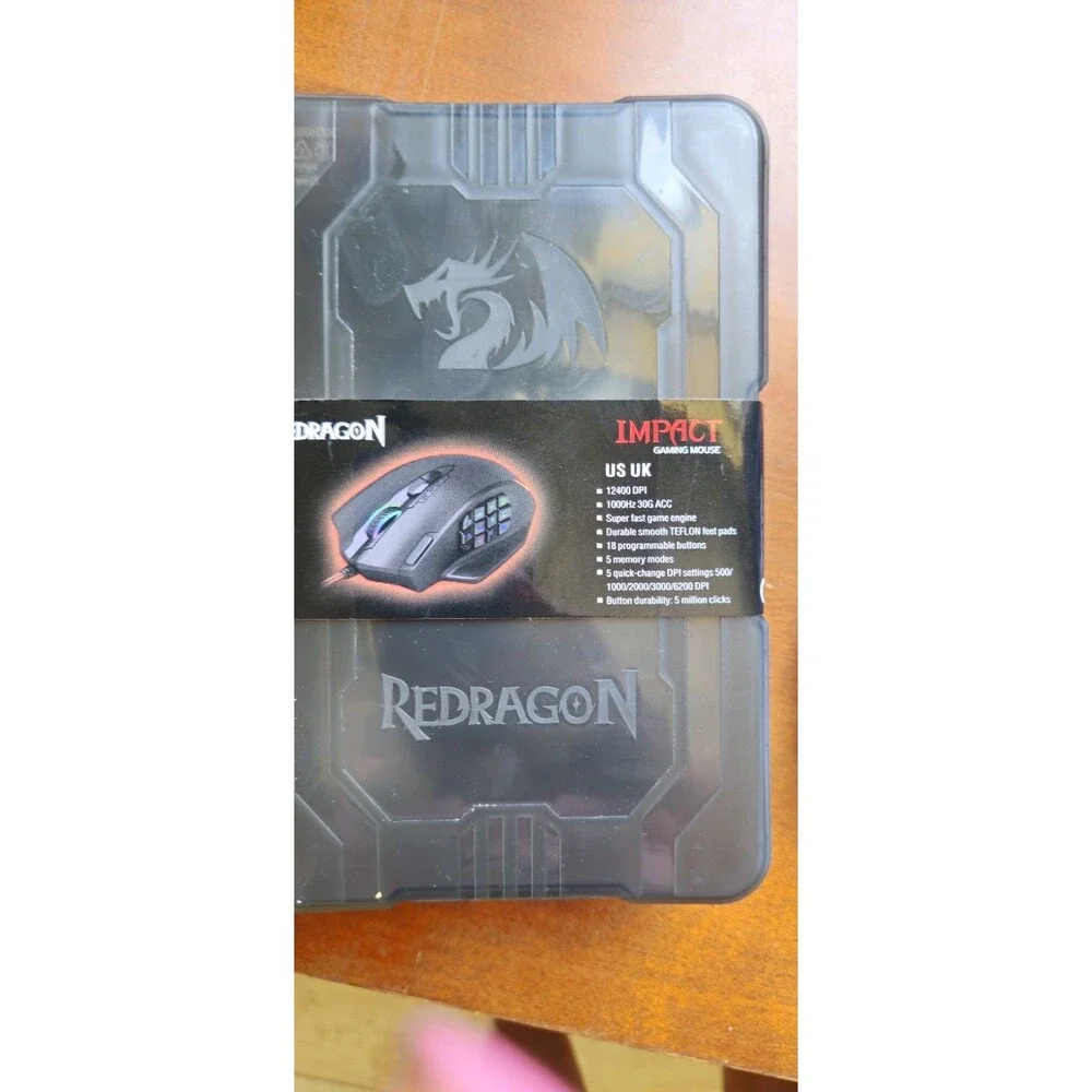 Redragon M908 Impact RGB LED MMO Optical Mouse Wired Gaming 12,400DPI